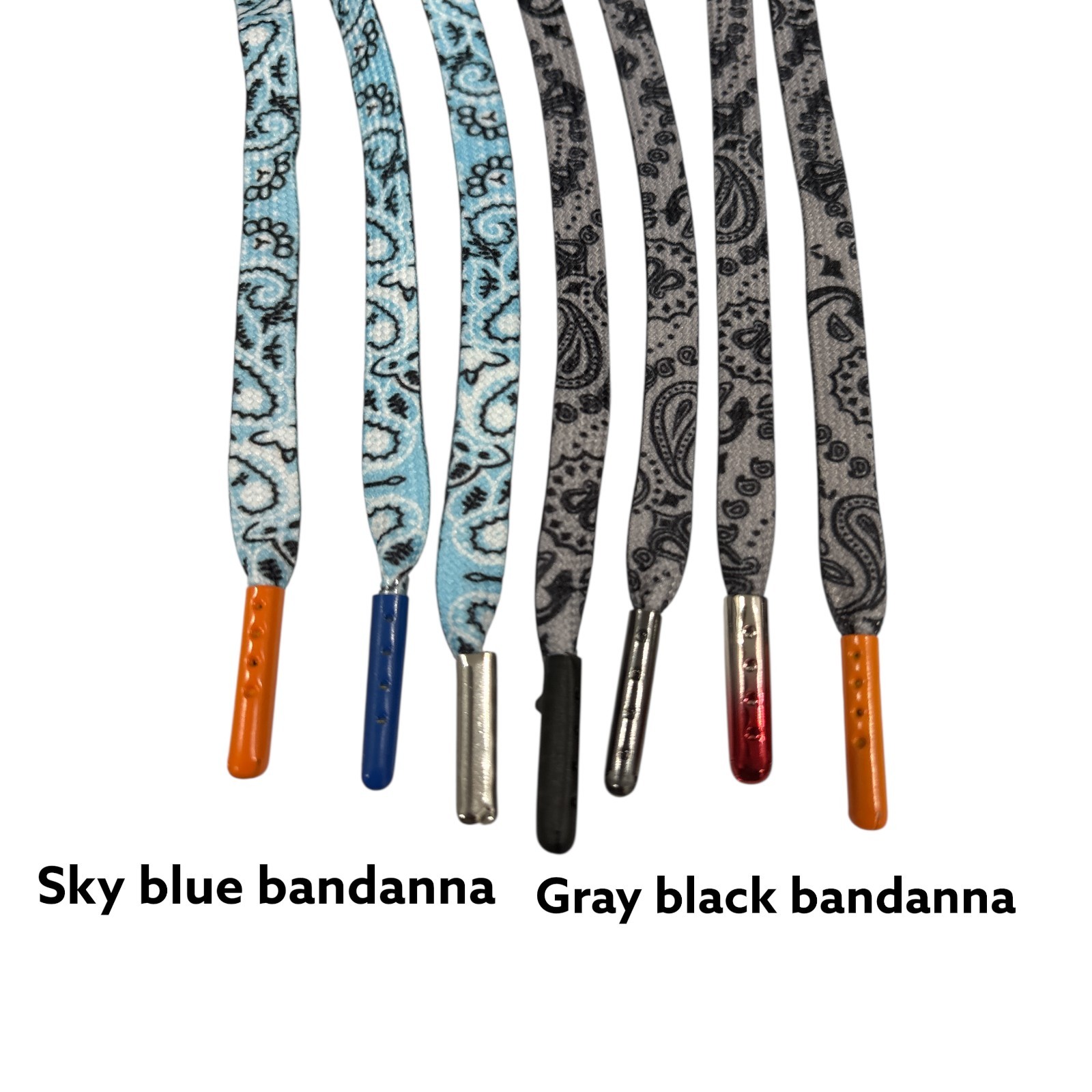 Stylish Strings: Bandanna Shoe Laces Pick your color. 18″- 72″ long
