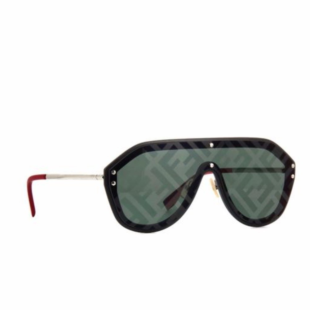 Fendi Men FF M0039/G 807 XR Shield Plastic Black Sunglasses