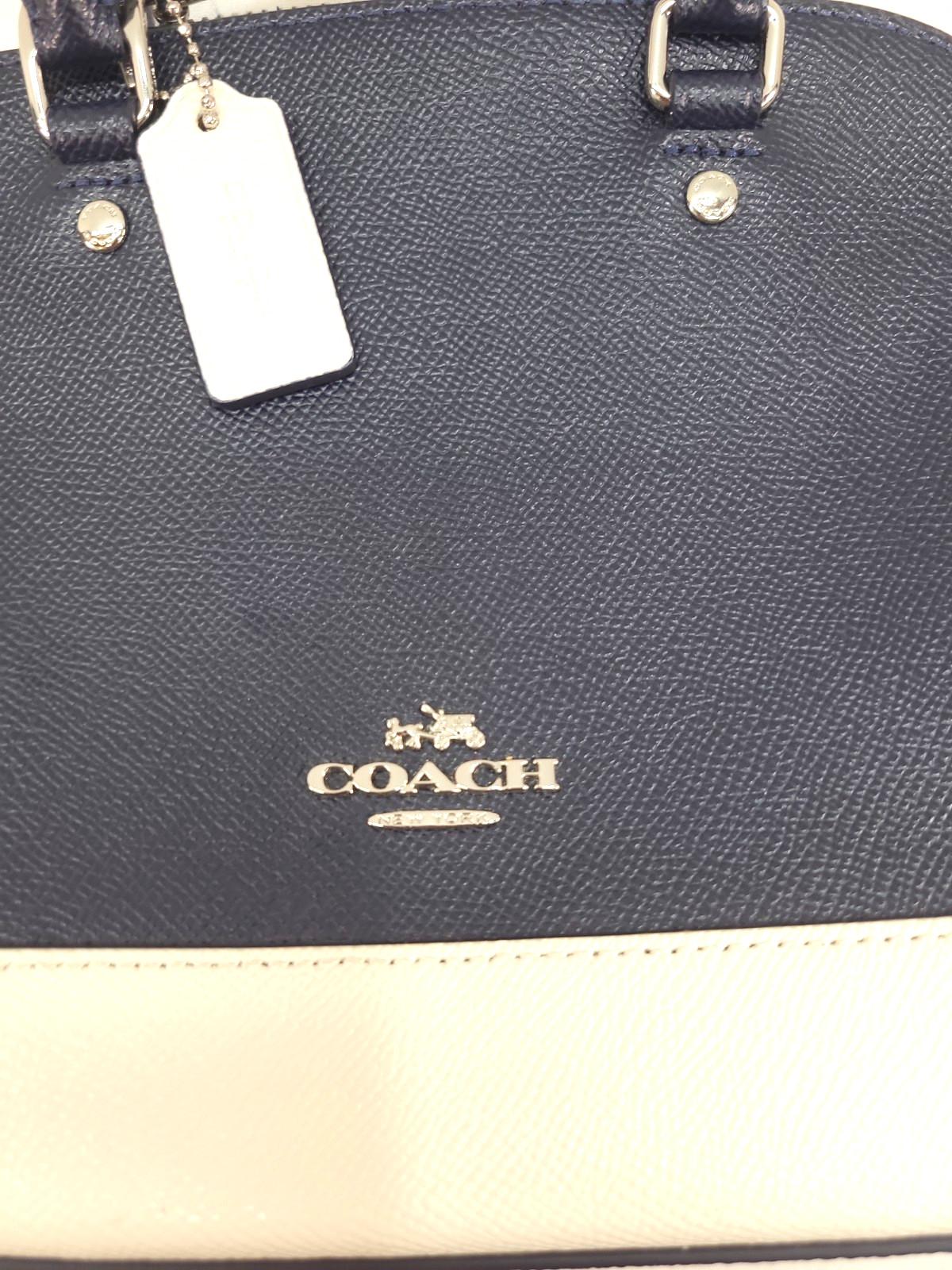 Coach Colorblock Mini Sierra Satchel – Midnight Navy Chalk – F24589 EUC
