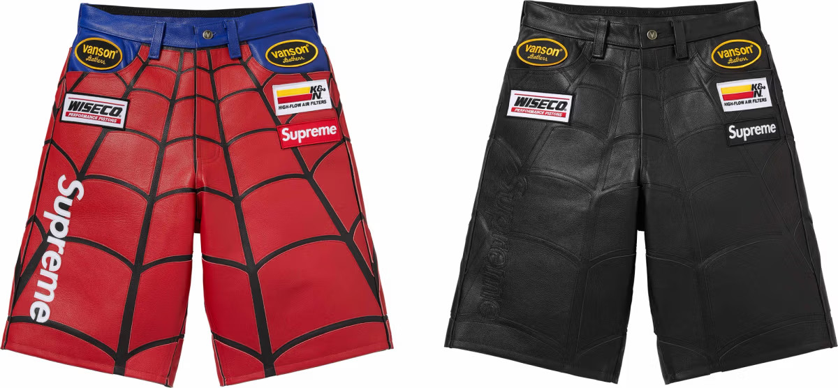 Sup reme®/Van son Leathers® Spider-Man Short
