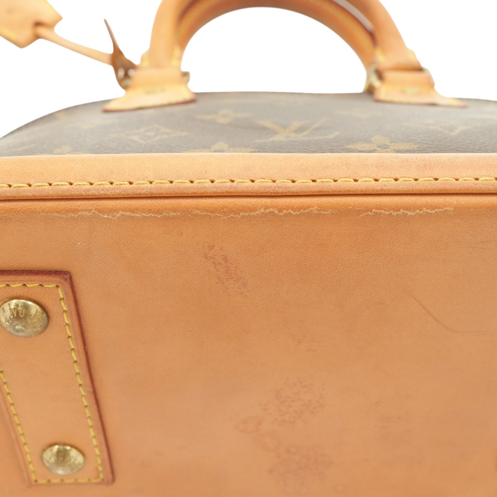 Auth.Louis Vuitton M53152 Alma BB Hand Bag Brown Monogram Canvas Serial: RFID