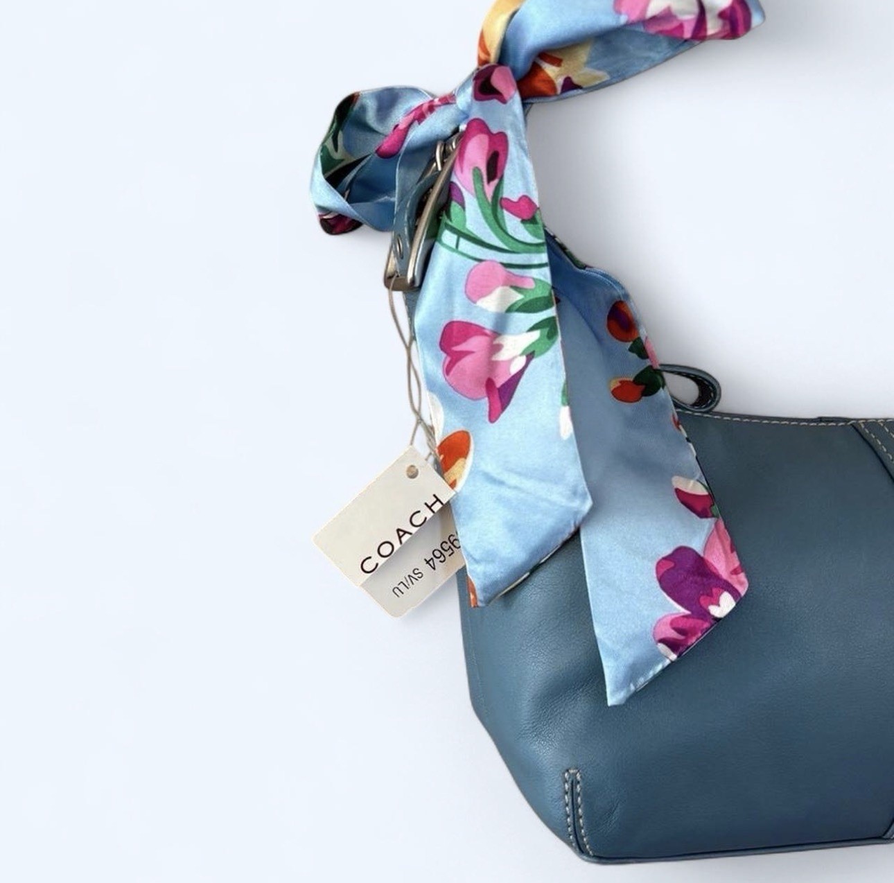 Coach Legacy Demi Hobo 9564 Teal Leather Y2K Shoulder Bag NWT