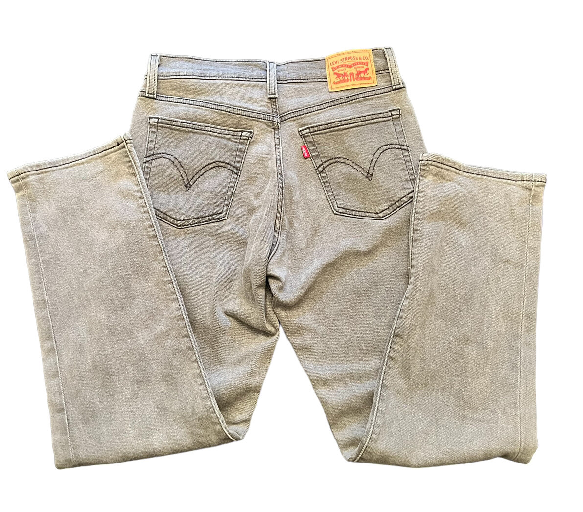 Levi’s Jeans Womens 28 Gray Wedgie Straight Leg High Waist Button Fly