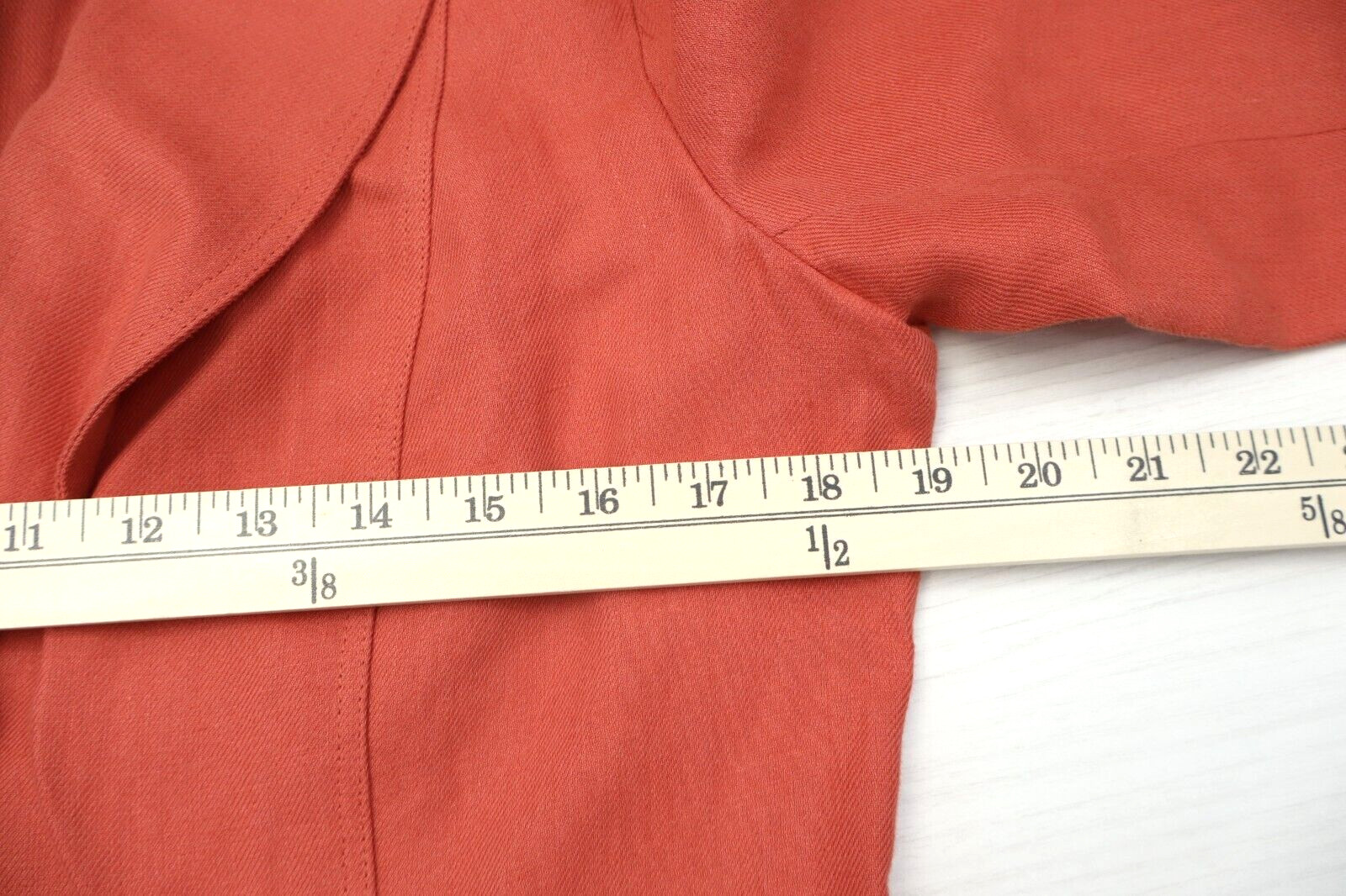 NEW LAFAYETTE 148 Women’s 100% Linen Jacket Long Sleeve Deep Coral Red Size 10