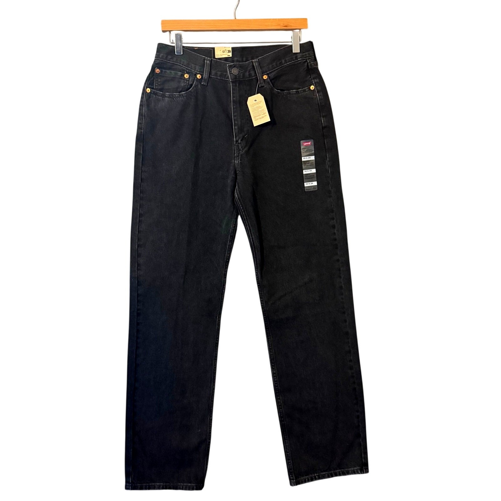 NWT Levi’s 565 97 Loose Straight Fit Jeans Men’s Size 30 34 Black Dark Wash