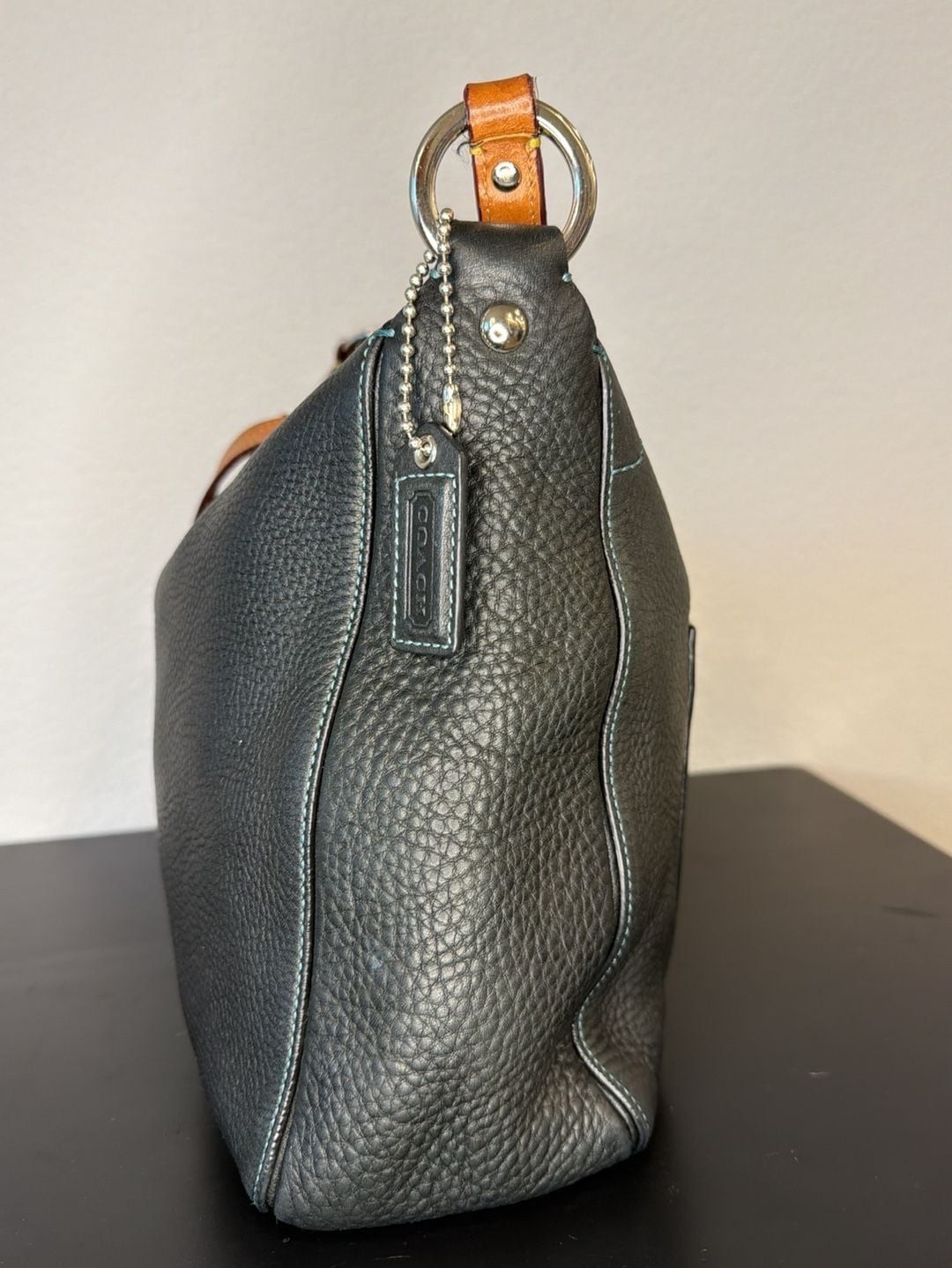 Coach Chelsea Pebbled Leather Shoulder Bag 8A39 (Rare TurquoiseSpecial Edition)