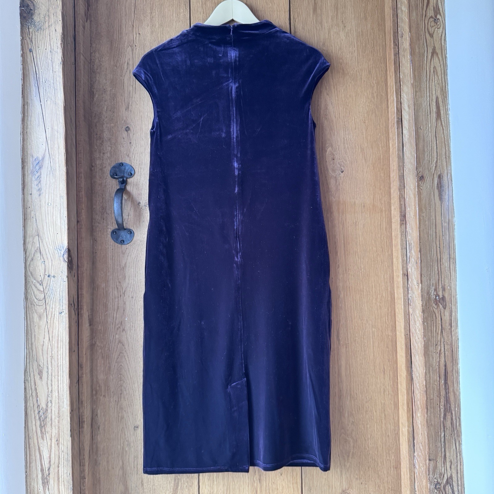 Phase Eight Joelle Dress 10 Purple Velvet Shift High Neck Cocktail Wedding Guest