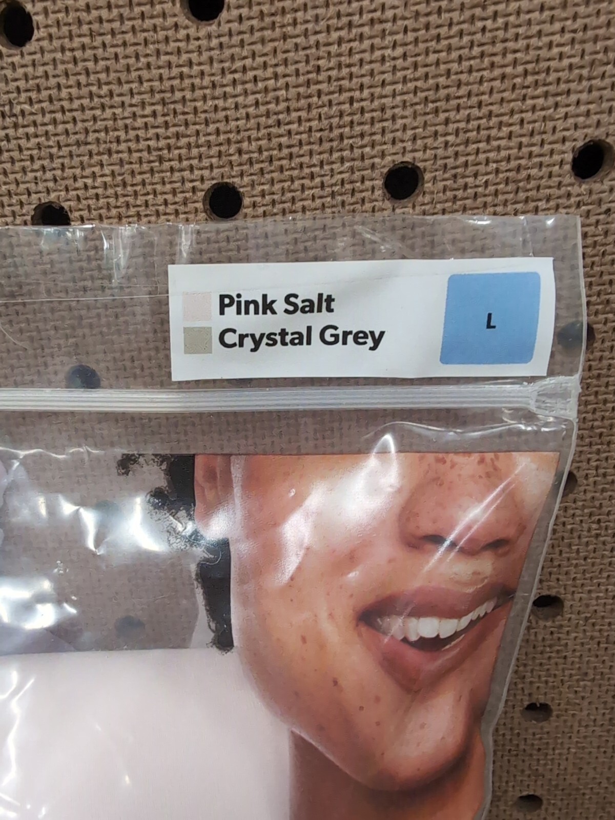 MM 2 Pk Adjustable Convertible Wire Free Bralette Large Pink Salt / Crystal Gray
