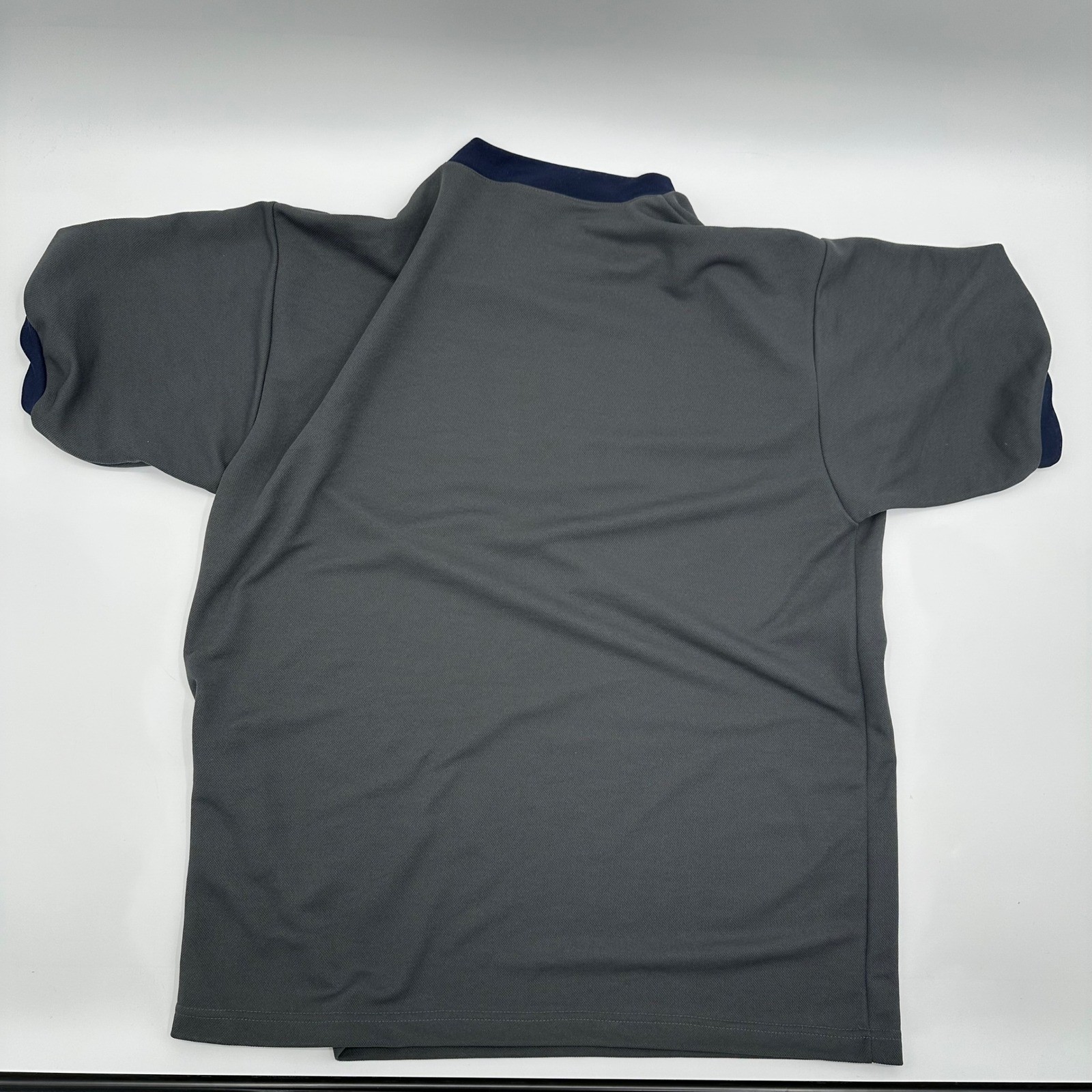 Vintage 2002 Atlanta Braves Dynasty Sample Ringer T-Shirt Grey Navy Mens XL Y2K
