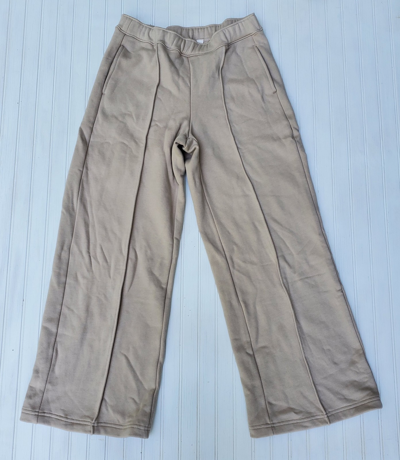 American Giant Premium Midweight Sweatpants Womens Medium Beige USA New NWOT