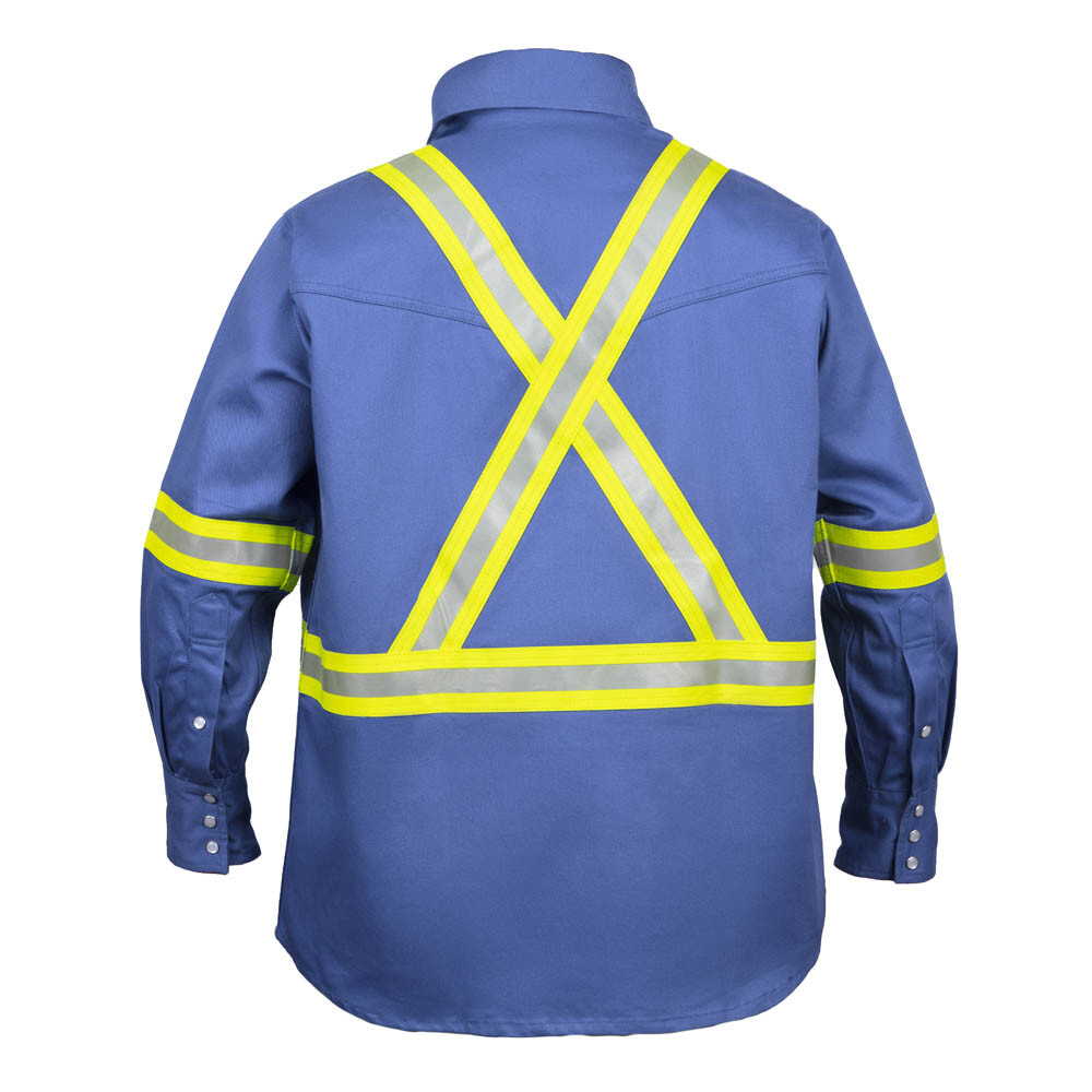 Flame Resistant FR High Visibility Hi Vis 100%C Light Weight Shirt