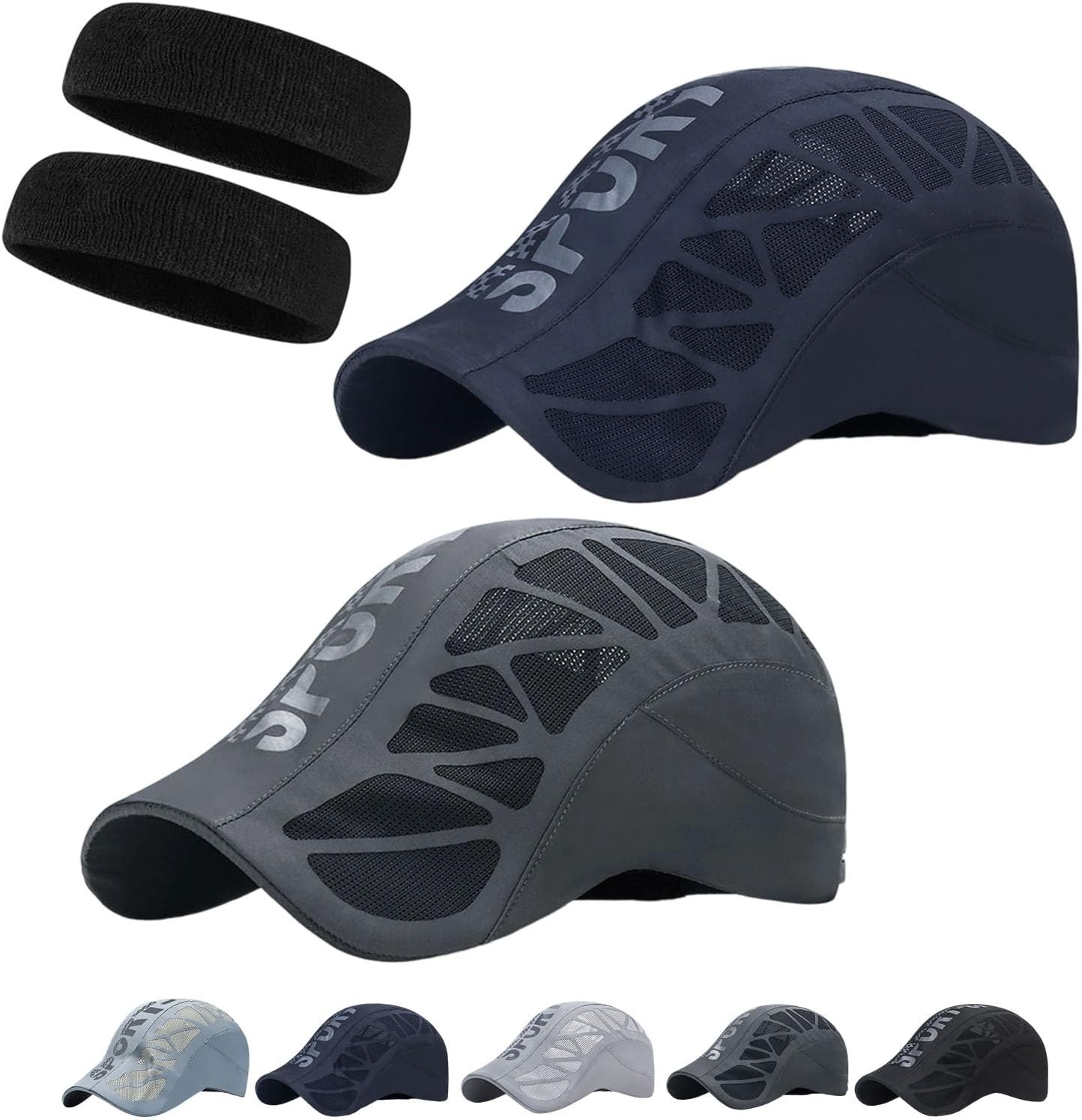Men’s Outdoor Sport CapTennis Cycling Baseball Cap Breathable Quick Dry Mesh Hat