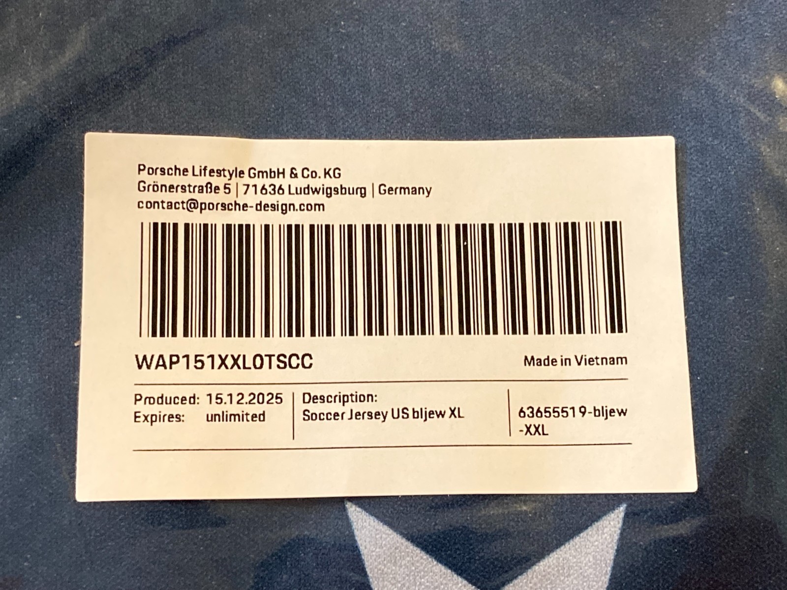 PORSCHE DESIGN / PUMA LTD ED. USA SOCCER STYLE T-SHIRT WITH COLLAR USA SIZE XXL