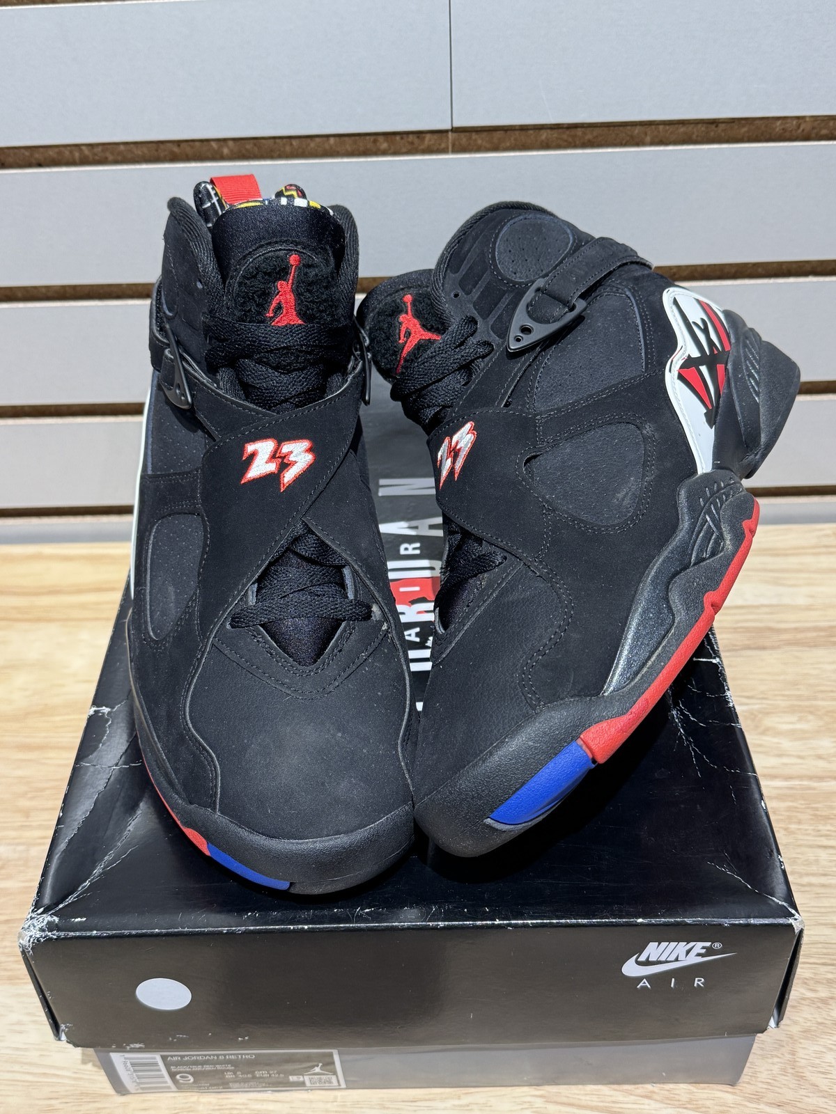 Size 9M/10.5W – Jordan 8 Retro Playoffs (2023) Sz 9 305381-062 Pre-Owned