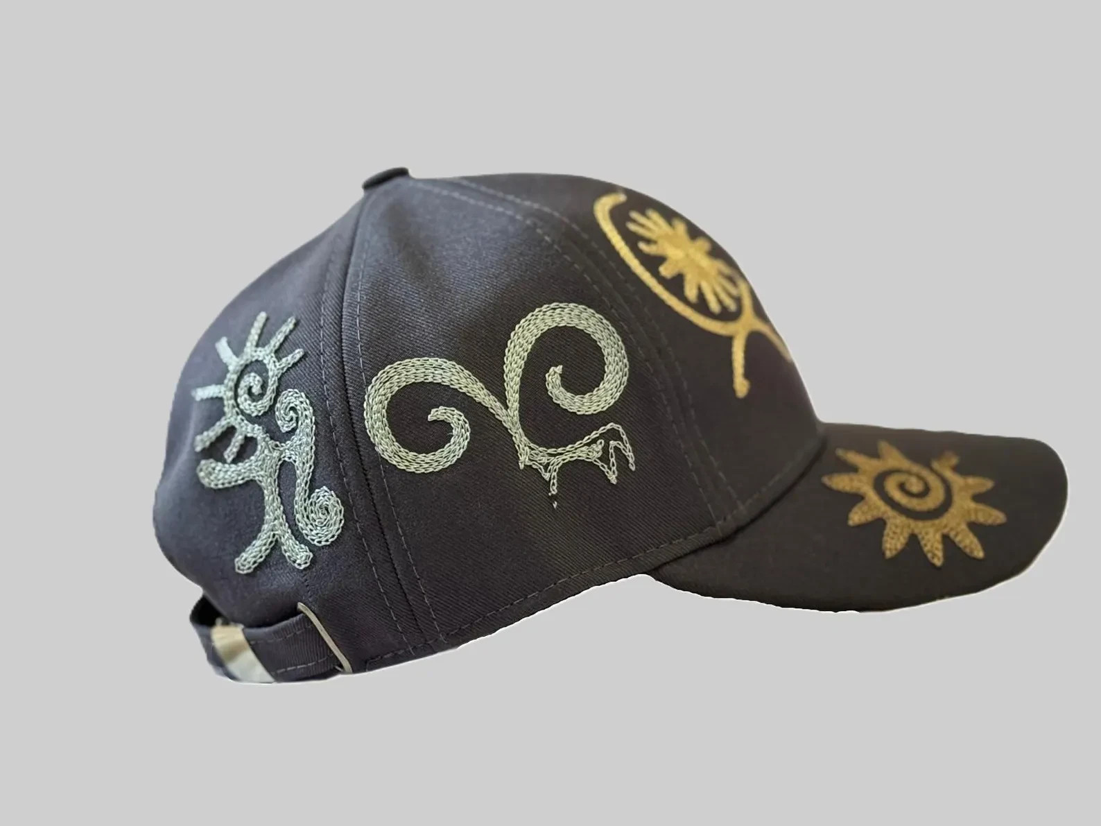 Kyrgyz Petroglyph Baseball Caps Kazakh Uzbek Central Asian Ethnic Design Hat