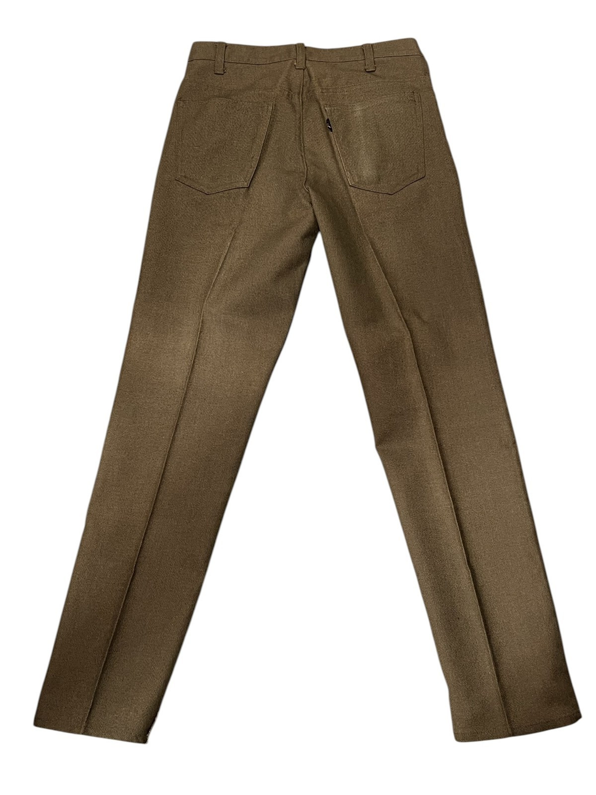 Mens Vtg 60s MOD Peg Leg Pants LEVI’S Sta Prest Hopsack Brown Black Gold Big E