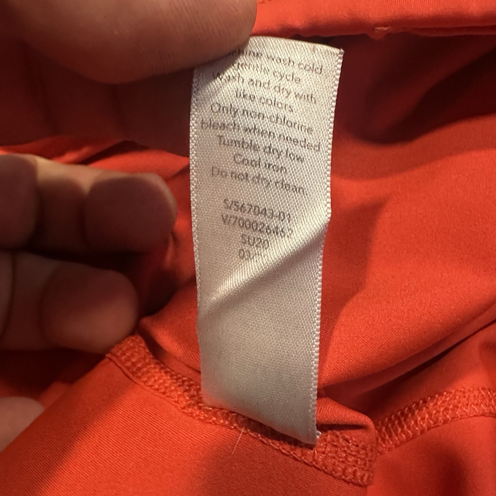 ATHLETA Action Skort in Dobby 14.5 Womens Small Orange Pockets Stretch Athletic