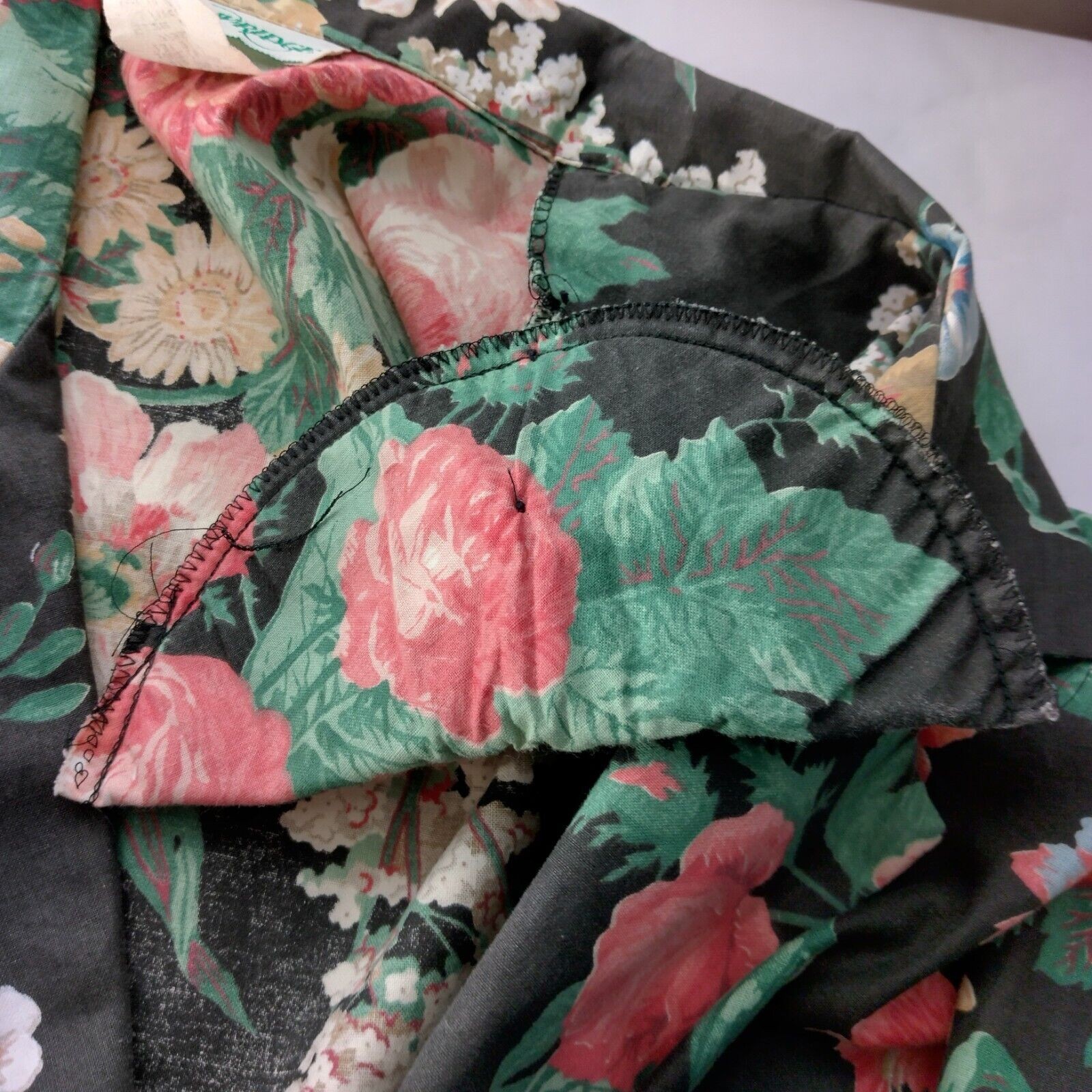 Vintage Willow Ridge Blazer Womens Size 6 Floral Peony Morning Glory Cottagecore