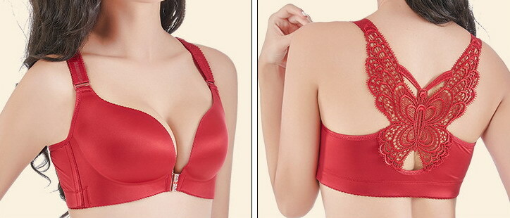 Women Bras 3/4 Cup Butterfly Front Closure Seamless Plus size underwear 17081