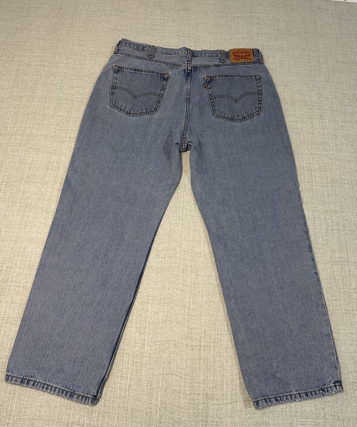 Levi’s 550 Relaxed Fit Medium Blue 100% Cotton Denim Jeans Men’s 40X30