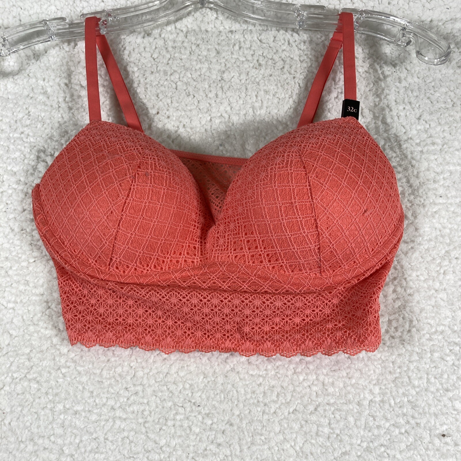 NWT Victoria’s Secret Women’s Salmon Lined Demi Bra Multiway Straps, Size 32C