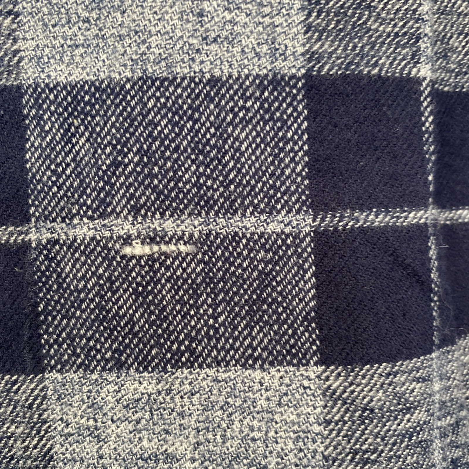 Crosshatch Black Label Shirt Men’s Medium Blue Check Cotton Flannel Shirt