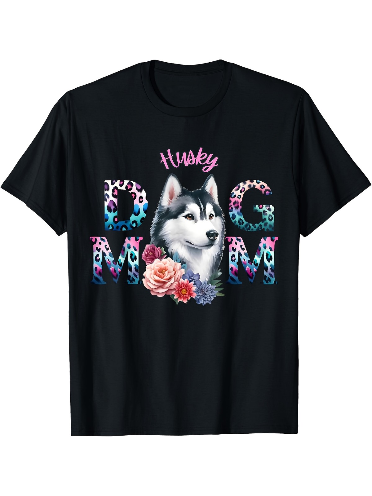Husky Mama Dog Mom Gift T-Shirt for Women & Men – 180GSM 100% Short-Sleeve Tee