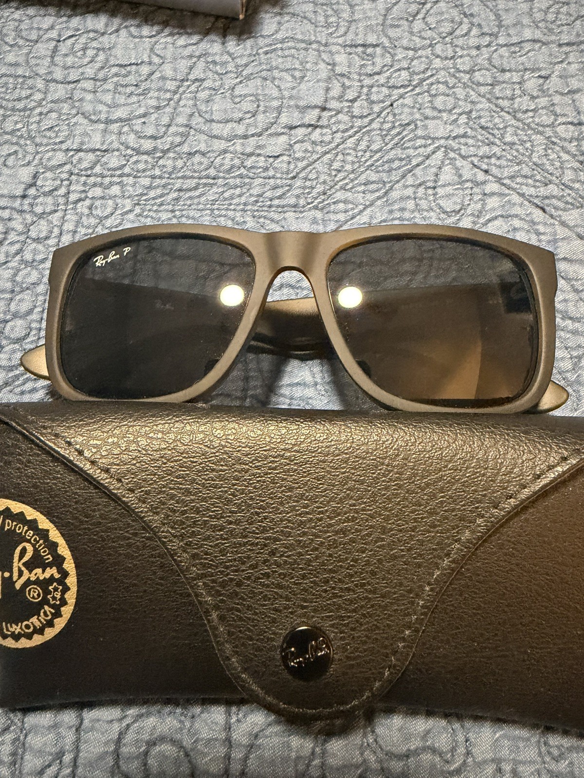 Ray-Ban RB4165 Justin Sunglasses Rubber Havana/Dark Gray Lenses 54MM