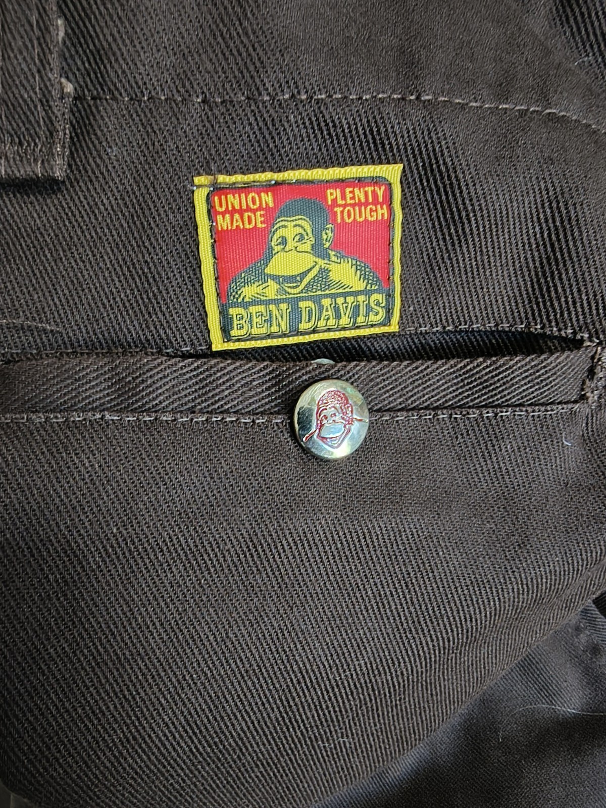 Vintage Ben Davis Union Made Brown Pants 28×27 Yellow Tag Have Been Hemmed