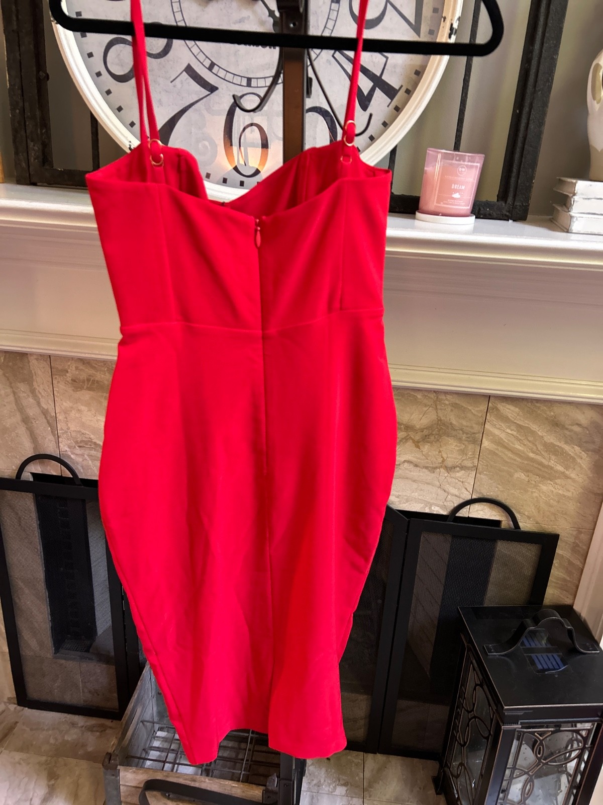 NWT $219 NOOKIE “Allure” Sleeveless Midi Pencil dress – Cherry Red – Medium M
