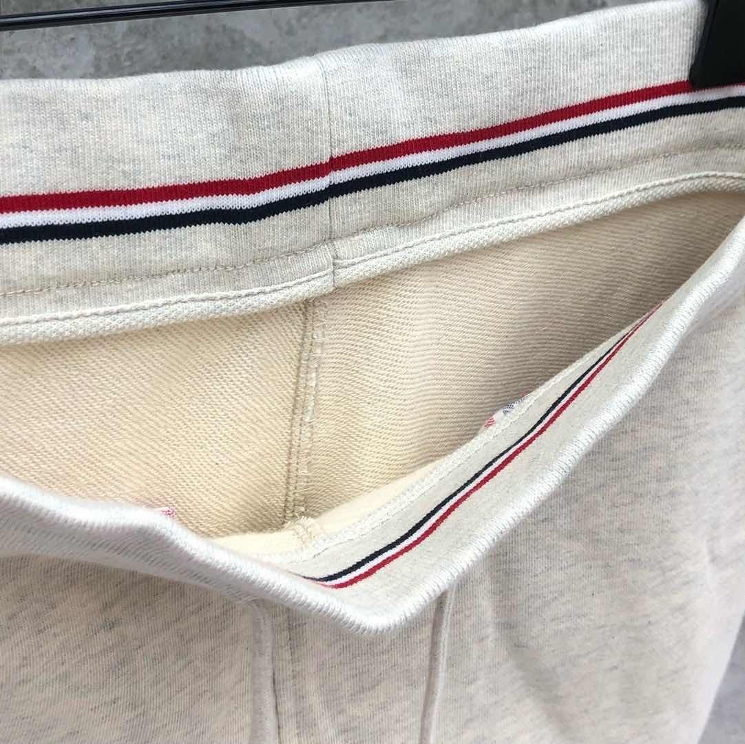 Thom Browne Men Yarn-Dyed Pique Sweat Shorts Signature 4 Bar Stripe