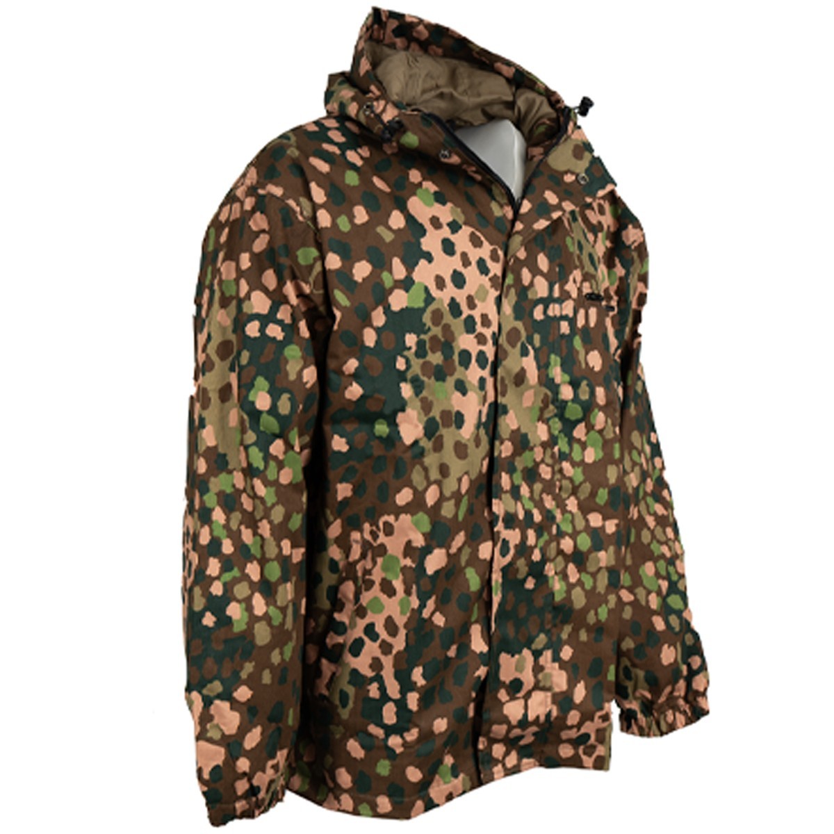 Pea Dot Camo Summer Anorak Full Zip – Cotton Lined Military Hooded Style Jacket