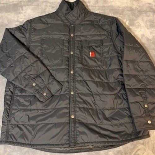 Wrangler RIGGS Workwear Tough Layers Black Quilted Puffer Jacket Mens XXL Snap
