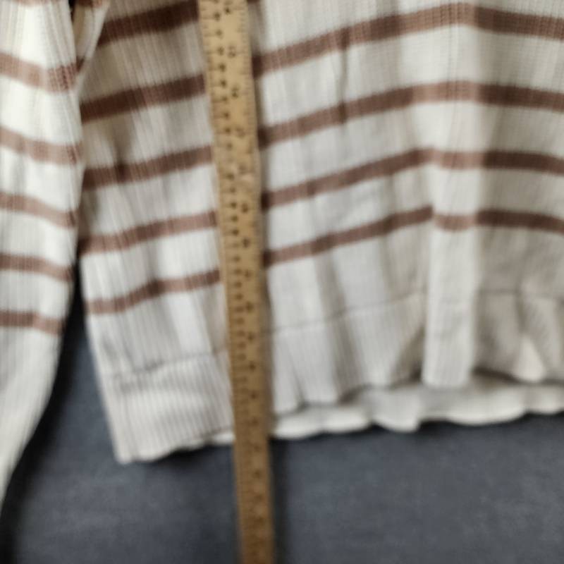 Three Dots Abigail Striped Crewneck Sweater Women’s XL Sugar Swizzle Stripe L/S