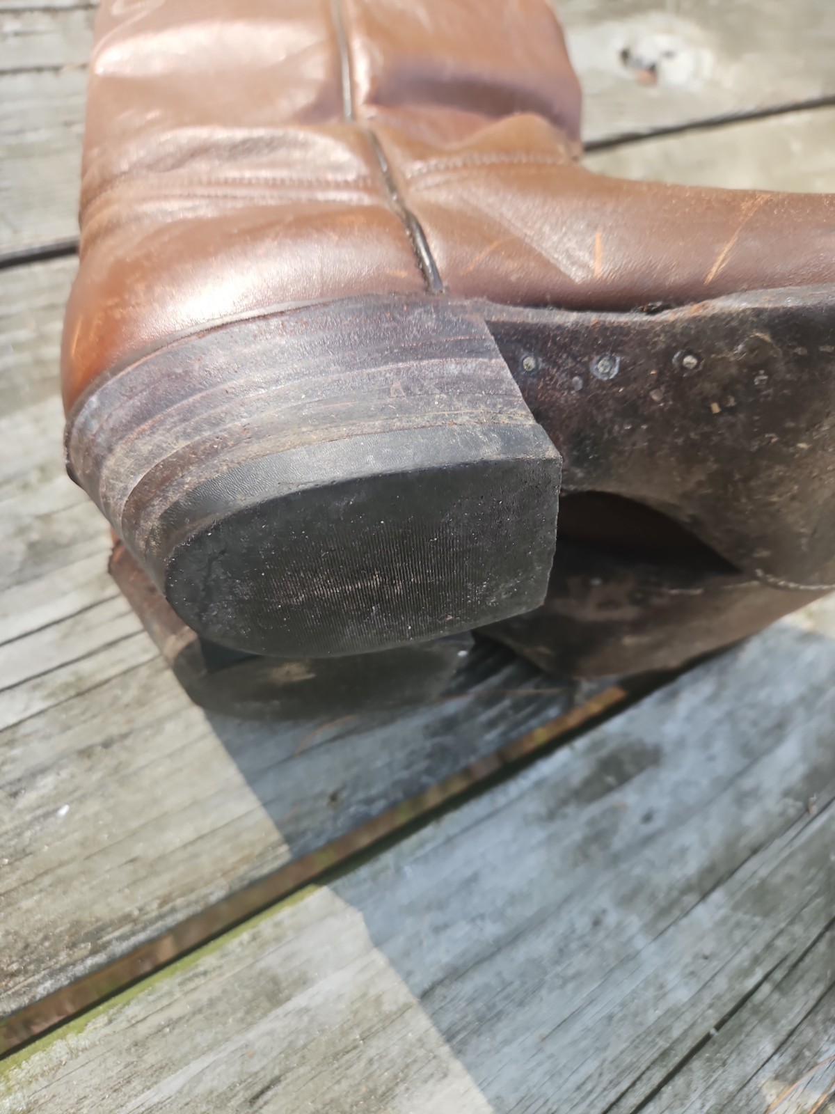 J. Chisholm Men’s 9.5 D Handcrafted Western Style 911 Leather Cowboy Boots USA