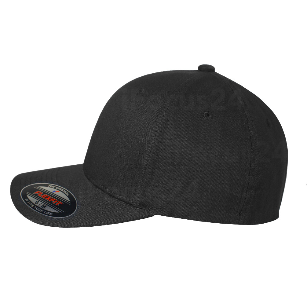 Gibson Logo Embroidered Flexfit Hat Fitted Curved Black Cap Musician Artist Gift