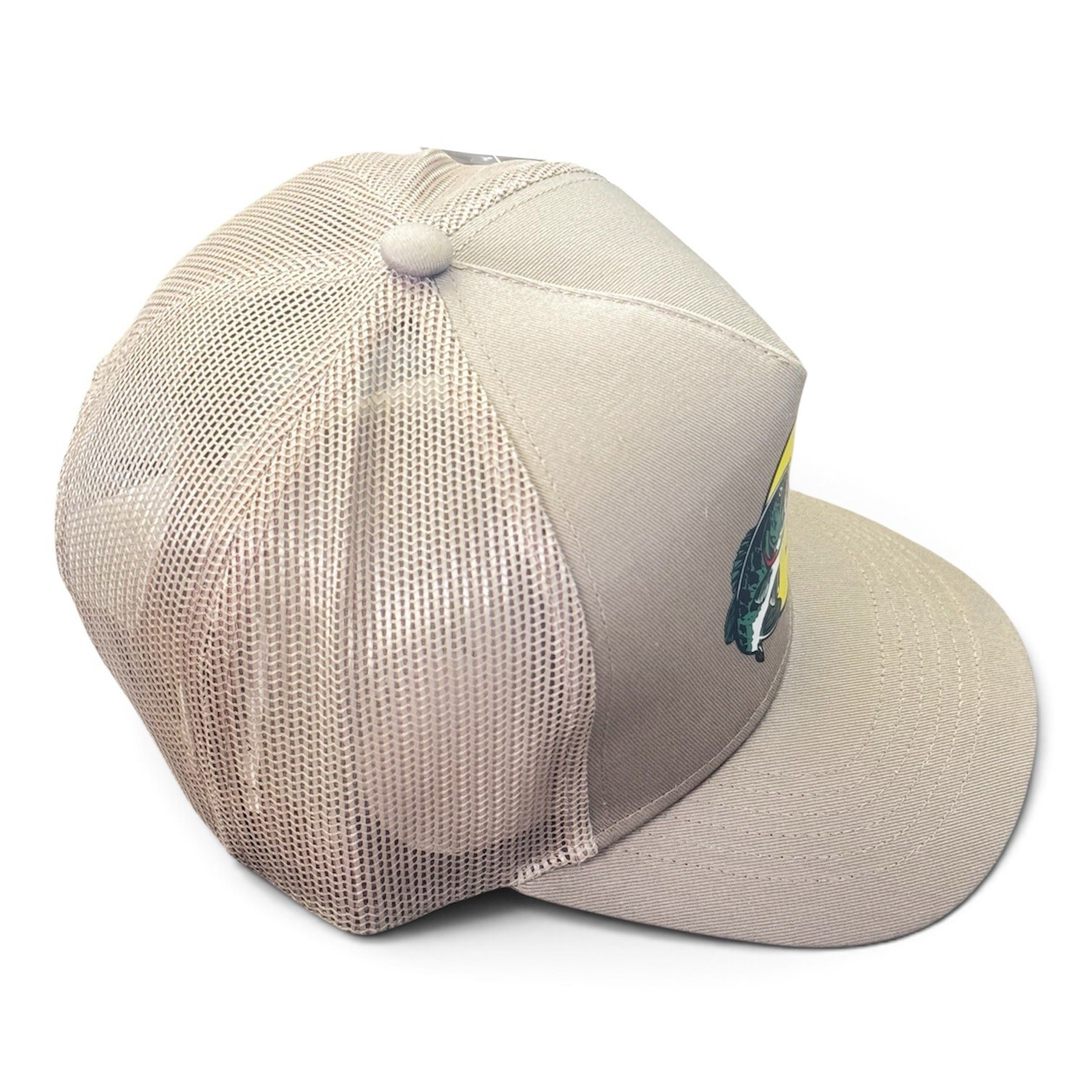 Khaki Bass Pro Shops Mesh Cap Hat Adjustable Snapback Trucker Fishing