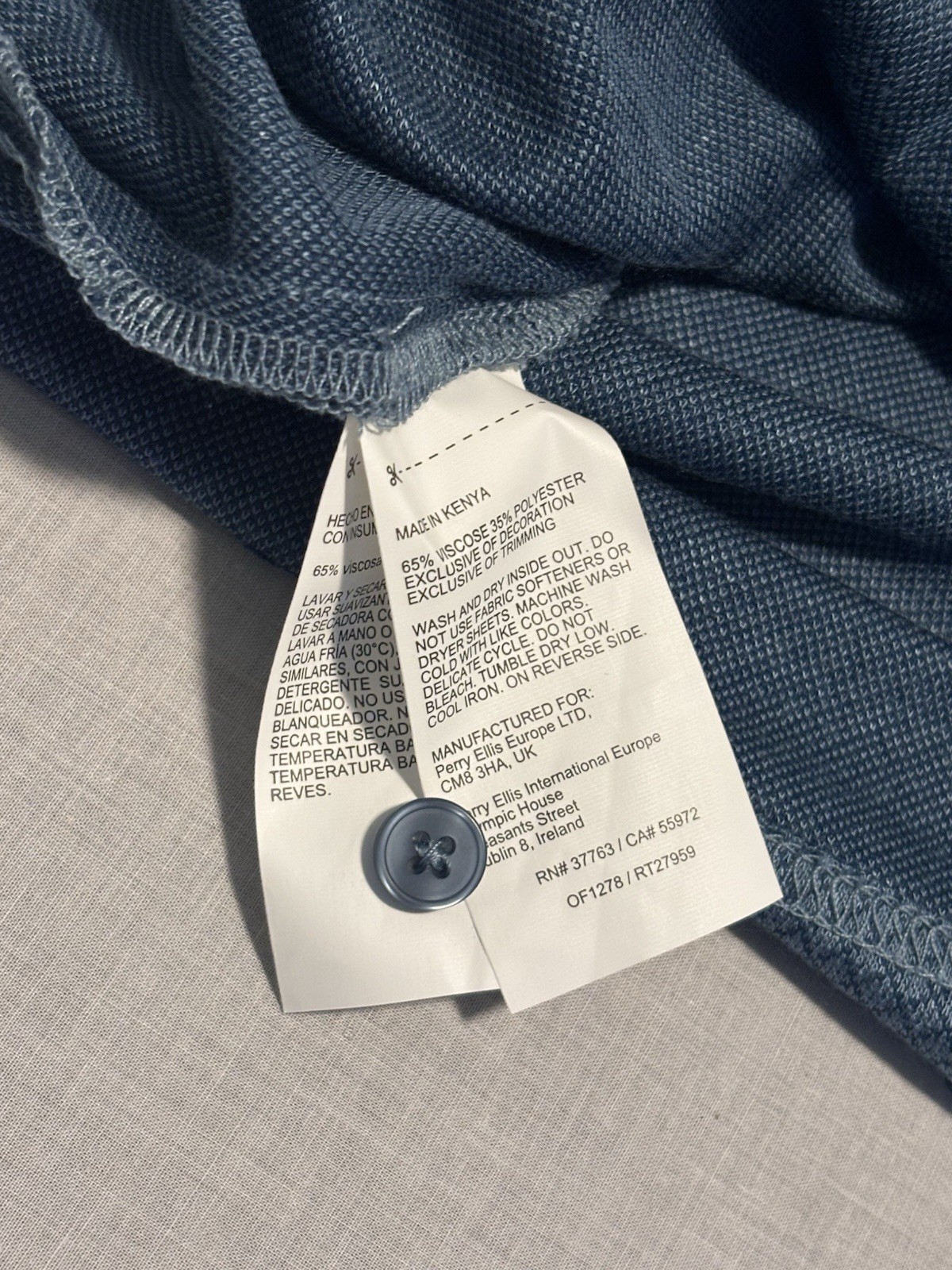 Cubavera Men’s Blue Short Sleeve Size Large Collard Shirt New With Tags
