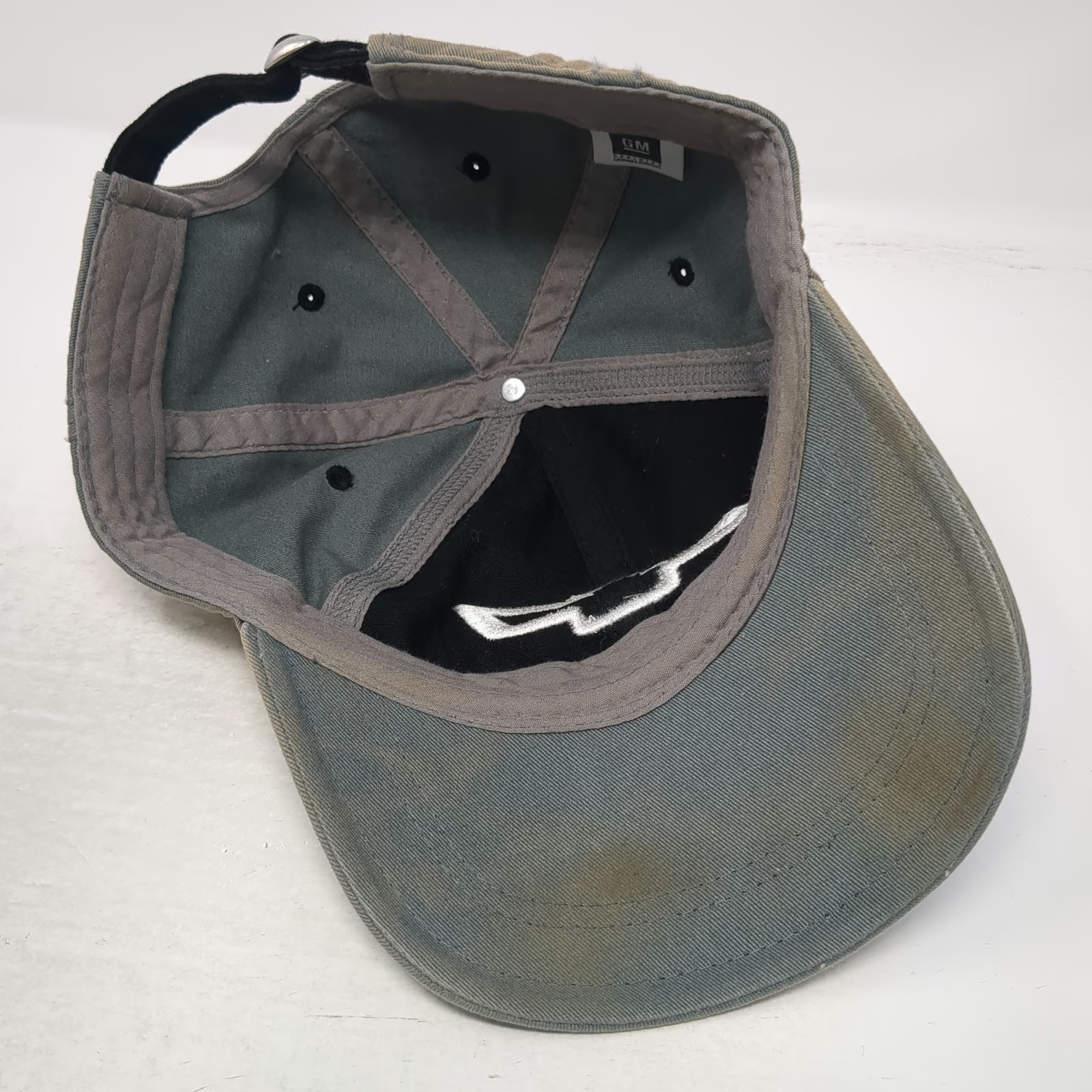Chevrolet Baseball Cap Black Gray One Size Slideback Hat Contrast Stitching Logo