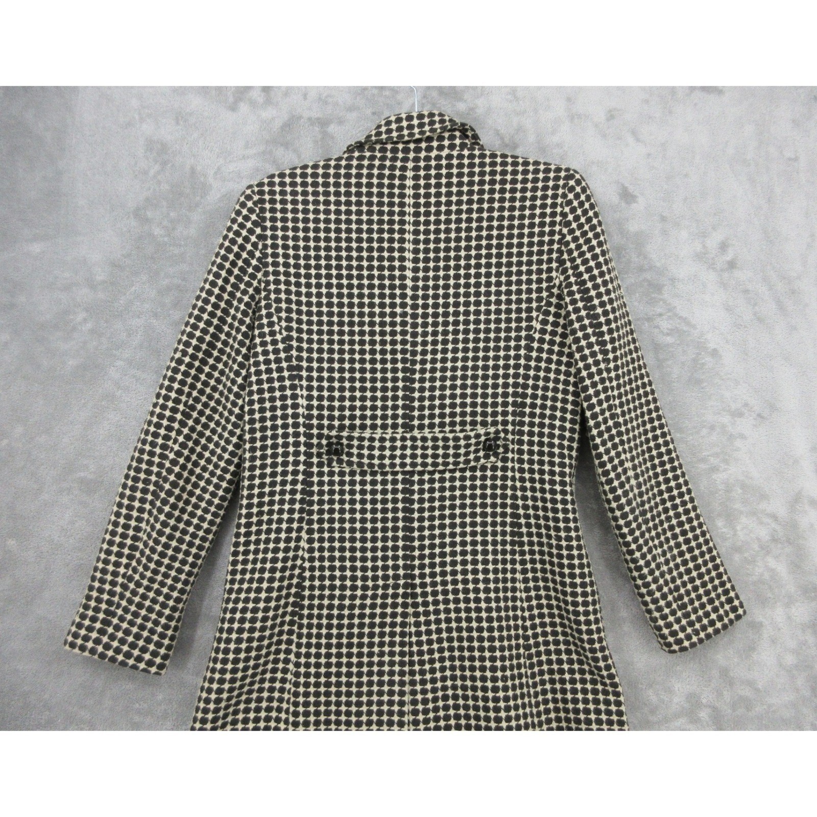 Ann Taylor Coat Womens Size 6 Polka Dot Button Office City Career Preppy Lined