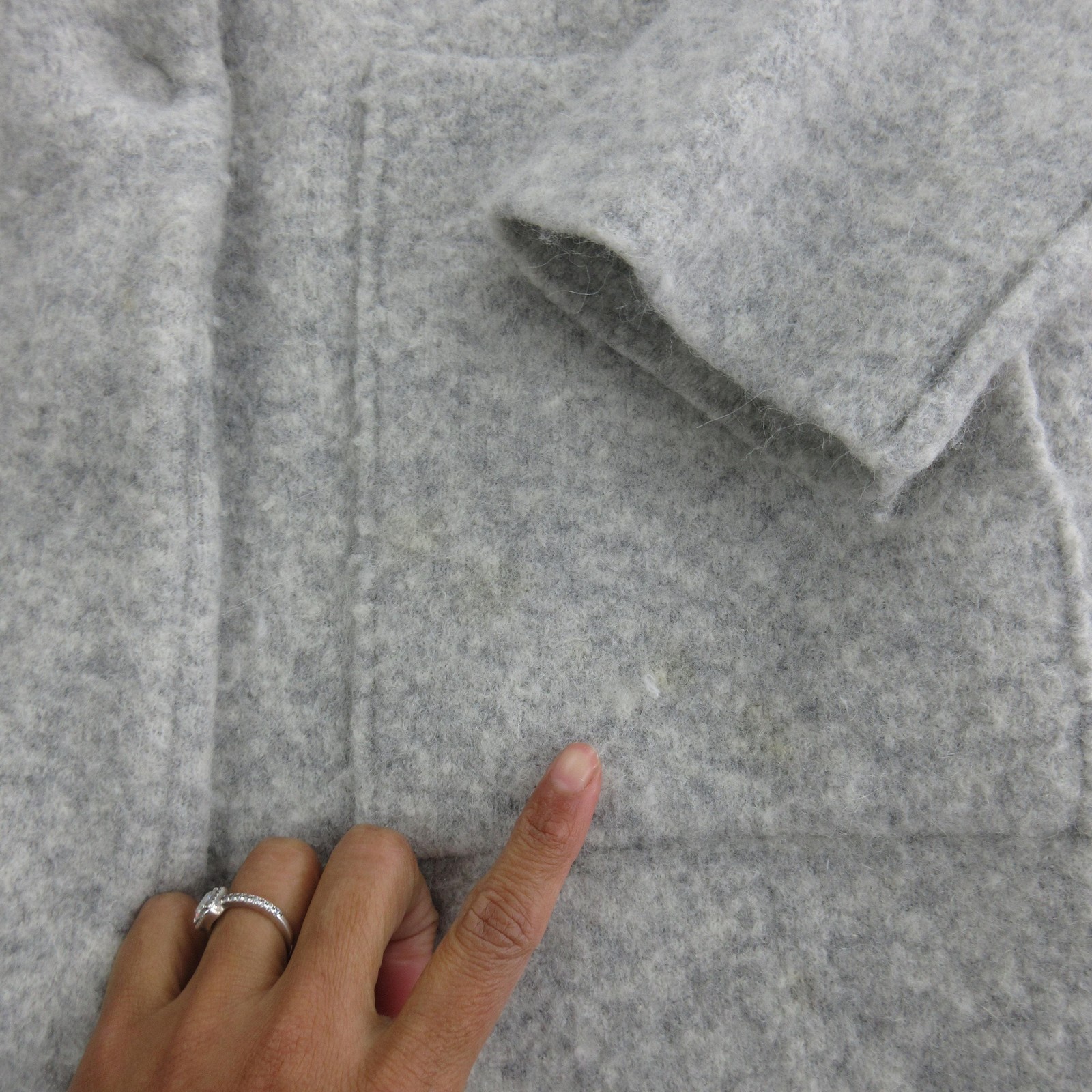 Vince Coatigan Womens Small Gray Merino Wool Alpaca Knit Open Front Pockets