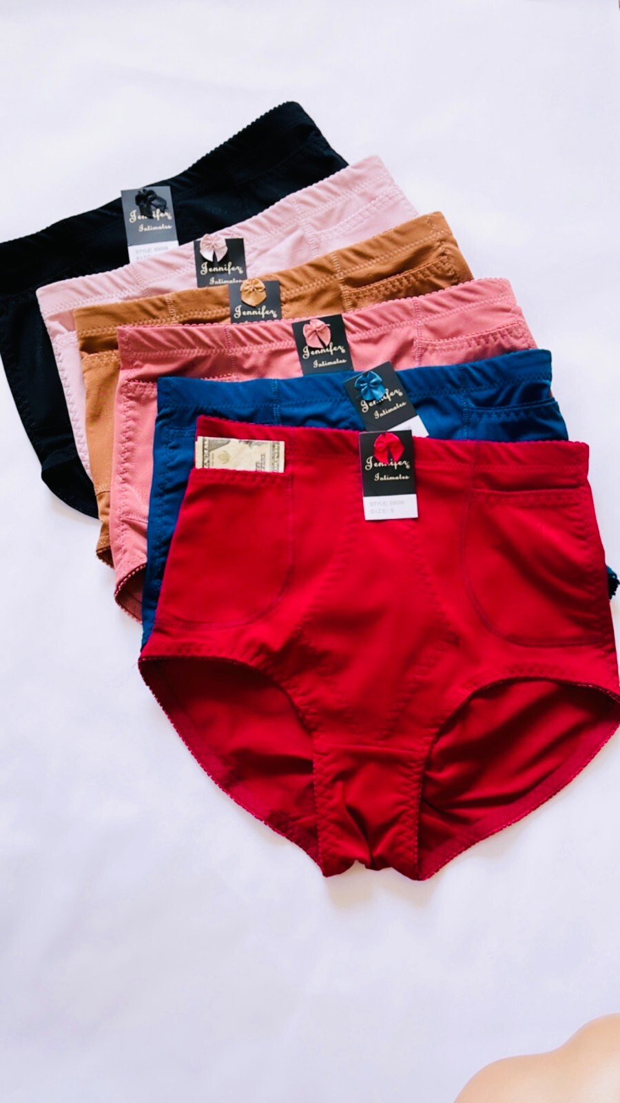 3/6 Pack High Waist Briefs Girdles Panties Tummy Control 2 pocket Travel Plus Sz