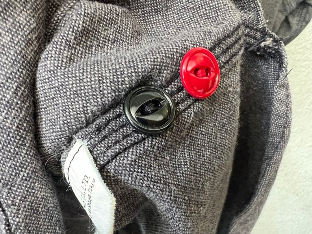 Engineered Garments Work Shirt M USA Cotton Asymmetrical Pockets Gray F/S