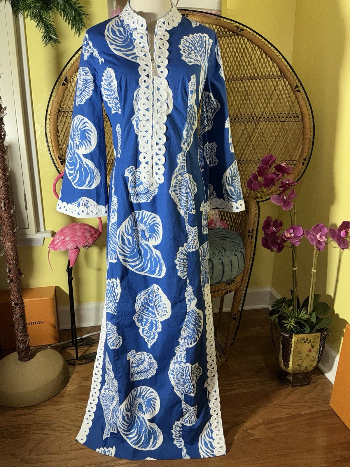 Lilly Pulitzer NWT Shealyn Stretch Maxi Caftan Shell Of A Good Time 🦄 Size 6,16