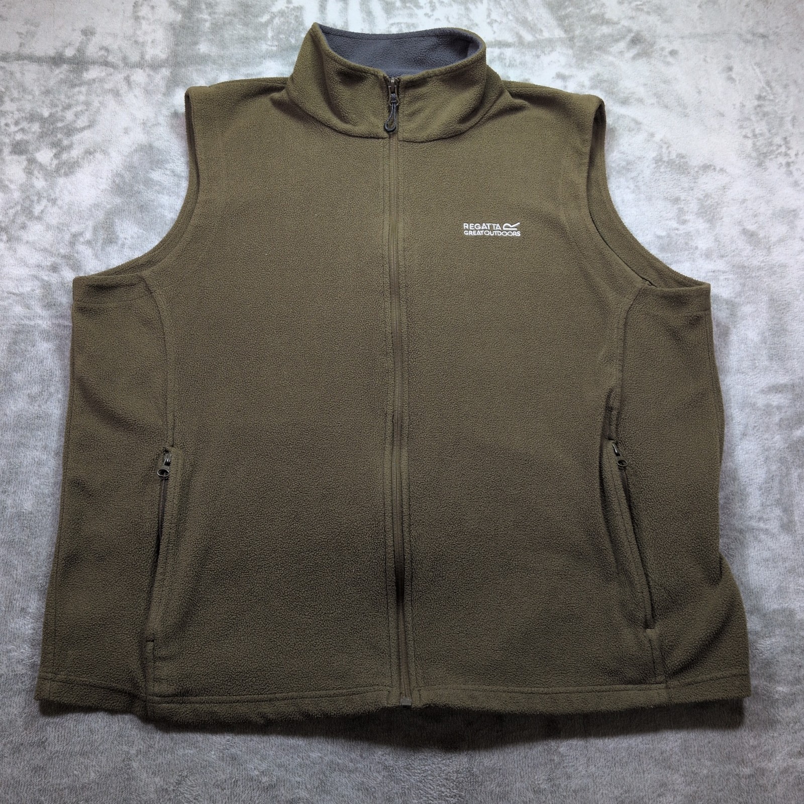 Regatta Mens Fleece Zip up Gilet Size XL Khaki Green Outdoorwear