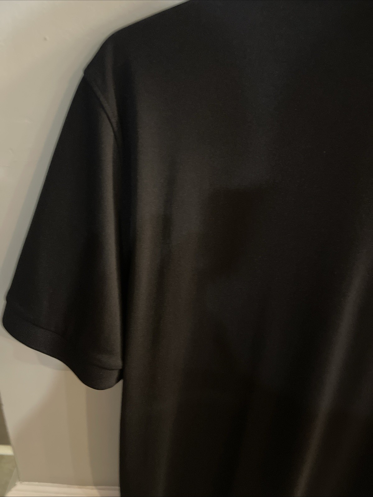 J Lindeberg Golf Polo Tour Tech Regular Fit XL Black 100% Polyester Nice!!