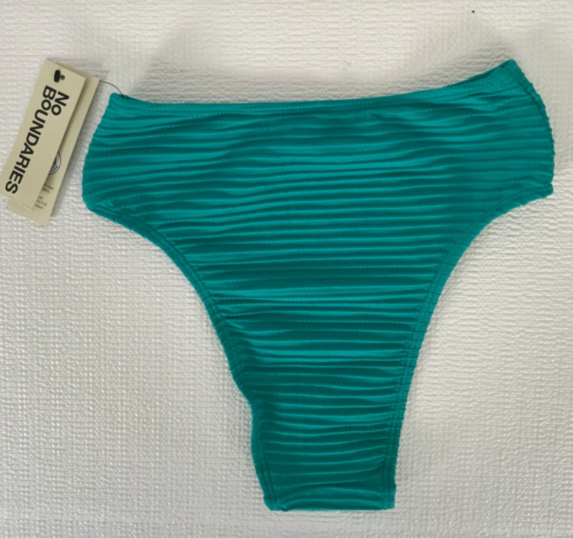 No Boundaries Bikini Bottoms Size XXS 00 Green Cheeky High Leg High Waist New