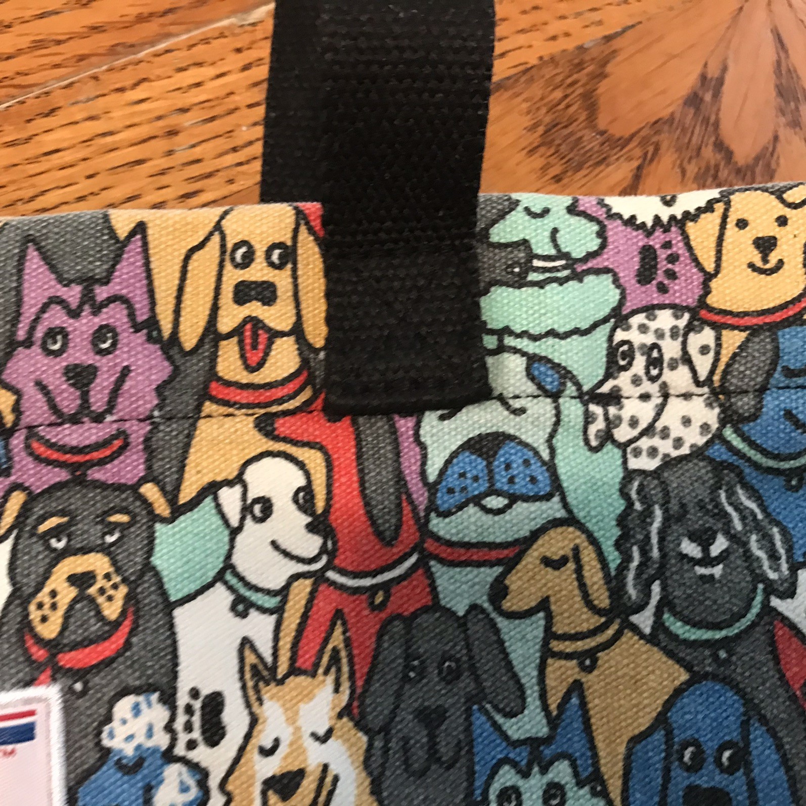 Bobs From Skechers Canvas Tote Bag Dog-Face Print featuring multiple dog breeds