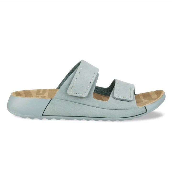 ECCO 2nd Cozmo Two Band Slide Sandal Ice Flower Size 41/10-10.5