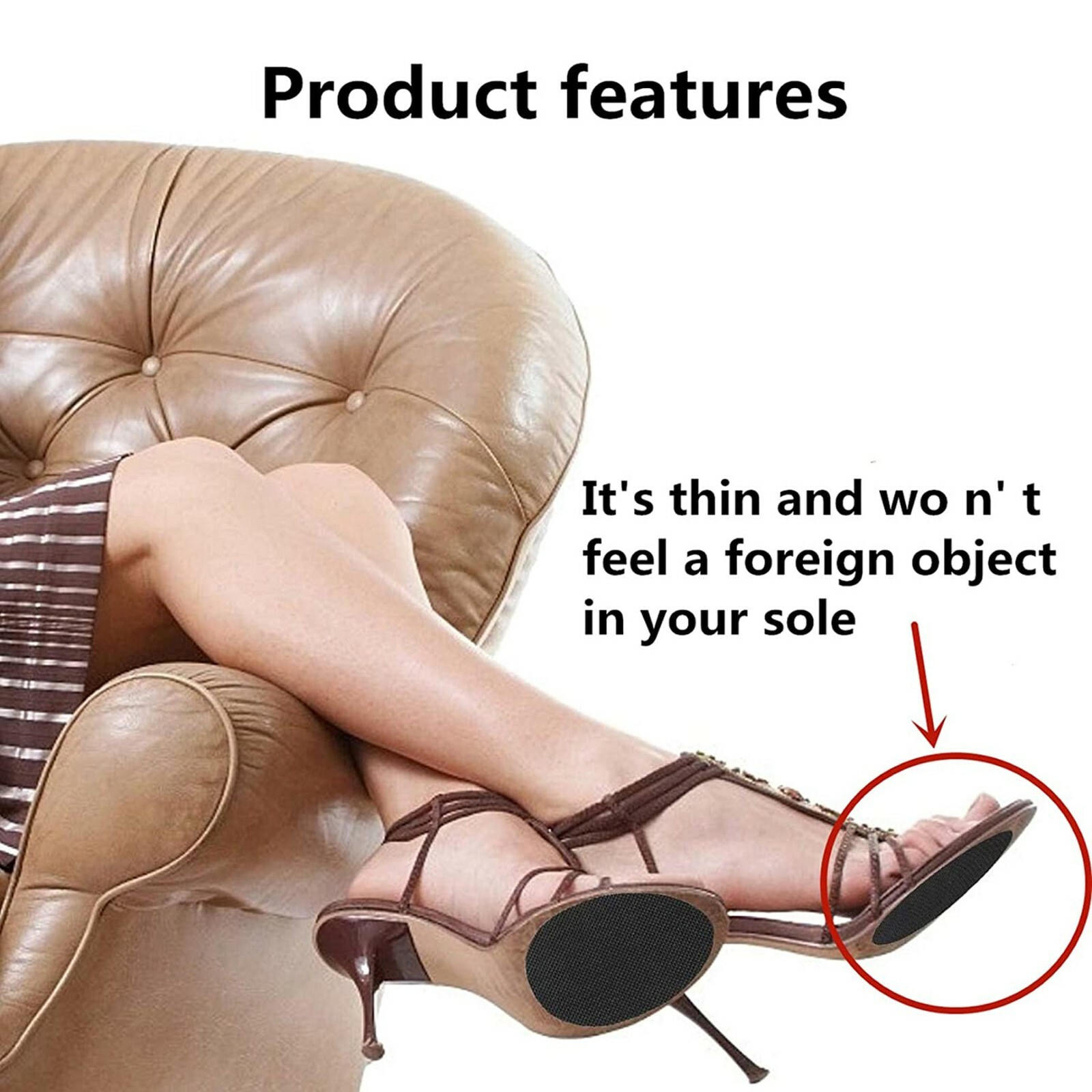 4pcs Anti-Slip Shoes Heel Sole Grip Protector Pads Non-Slip Cushion Adhesive